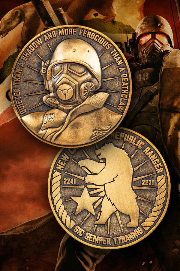 Fallout New Vegas NCR Ranger Challenge Coin Münze Neu & OVP