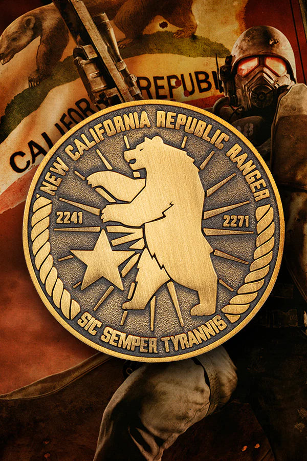 Fallout New Vegas NCR Ranger Challenge Coin Münze Neu & OVP