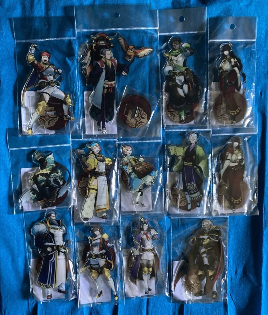 Komplettsatz alle 13 Monster Hunter Rise Sunbreak Charakter Acryl-Aufsteller