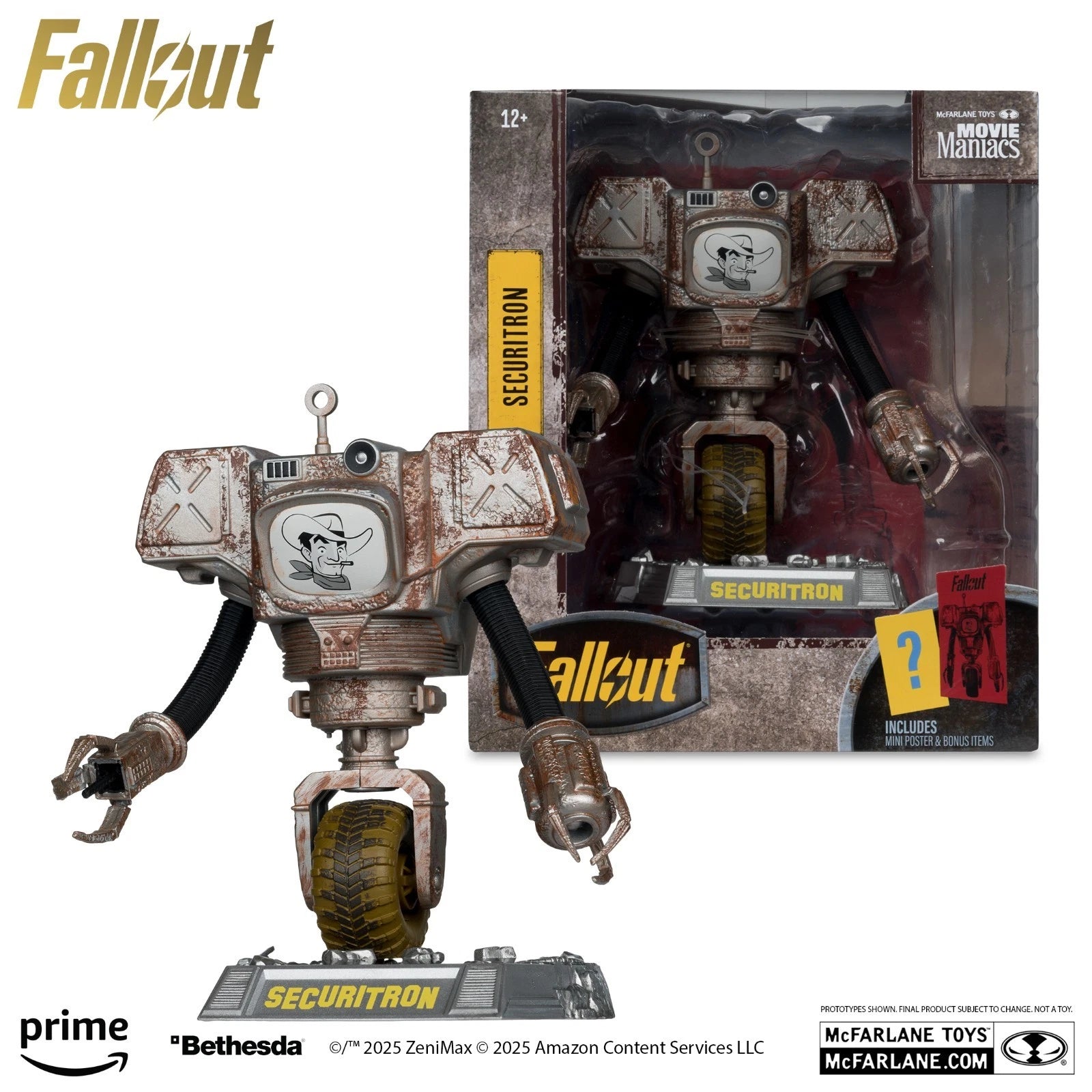 Fallout New Vegas McFarlane Movie Maniacs Securitron Victor Figur Neu & OVP